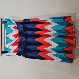 NWOT Colorful Chevron Patterned Women's Dress